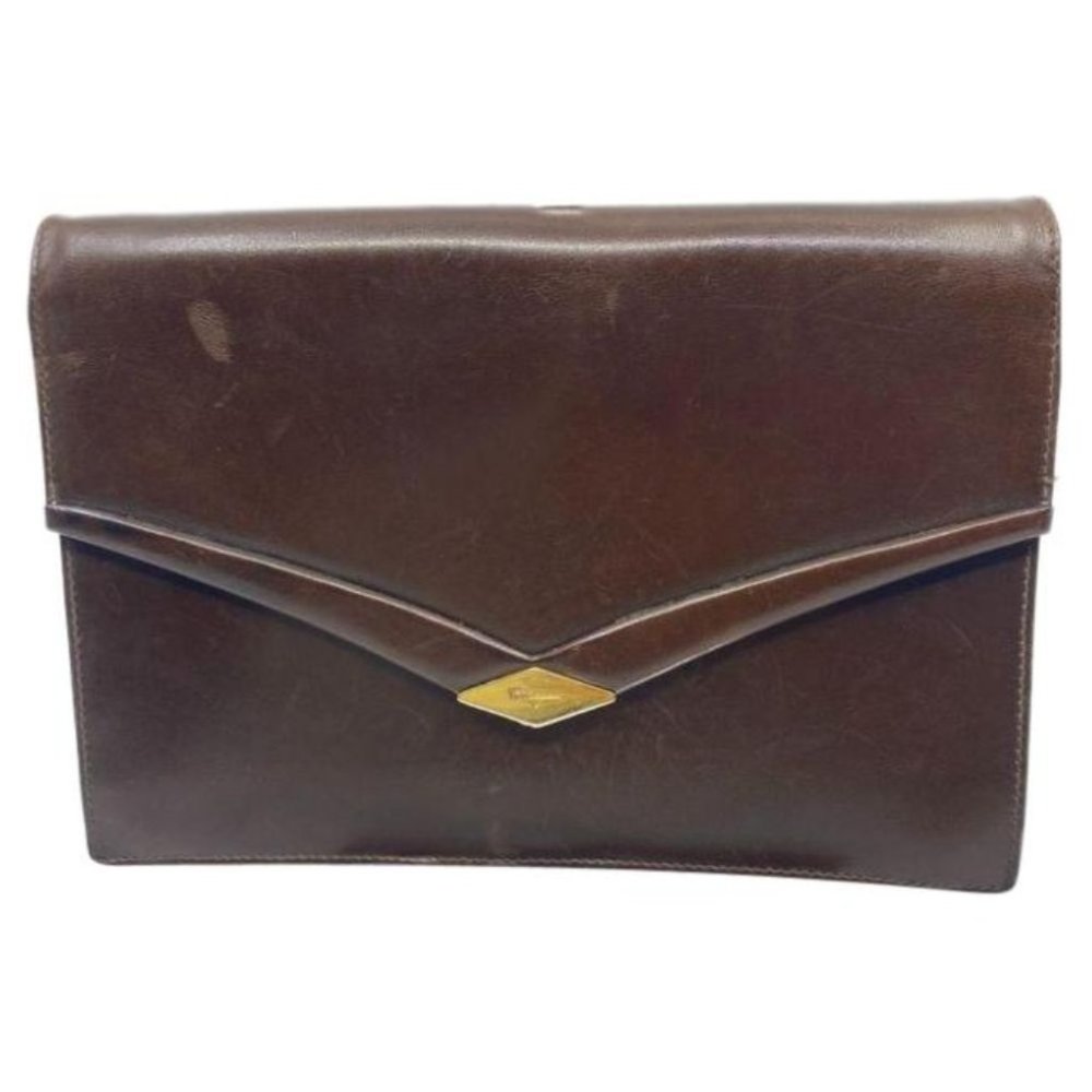 Salvatore Ferragamo Vintage Brown Clutch